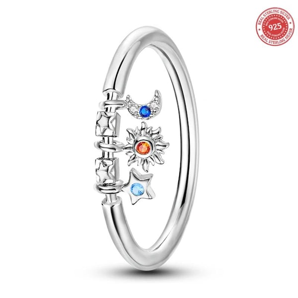Anel Celestial Charm - Anel de destaque em prata de lei 925