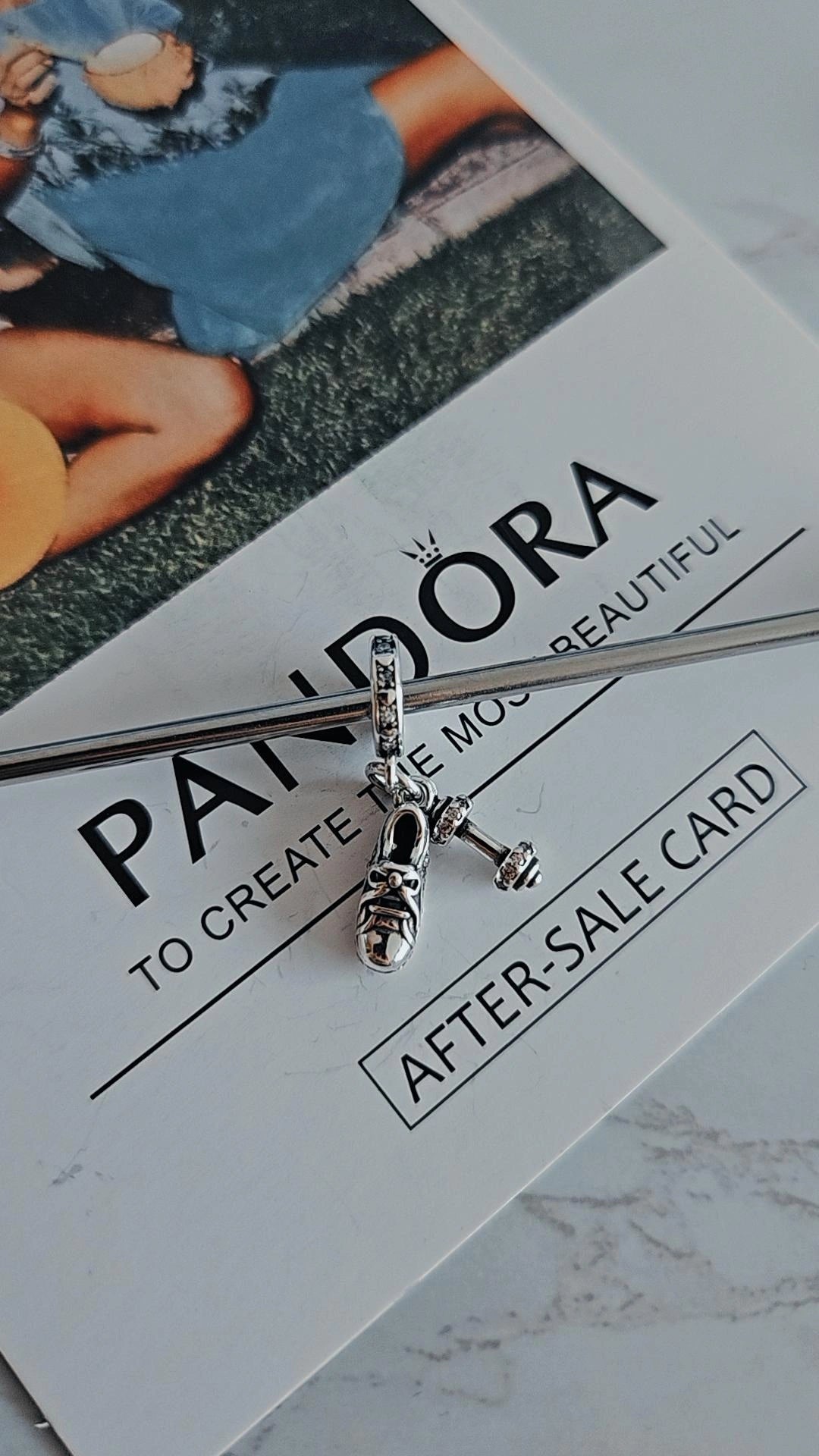 Pendente Sapatilha & Haltere Fitness em Prata 925