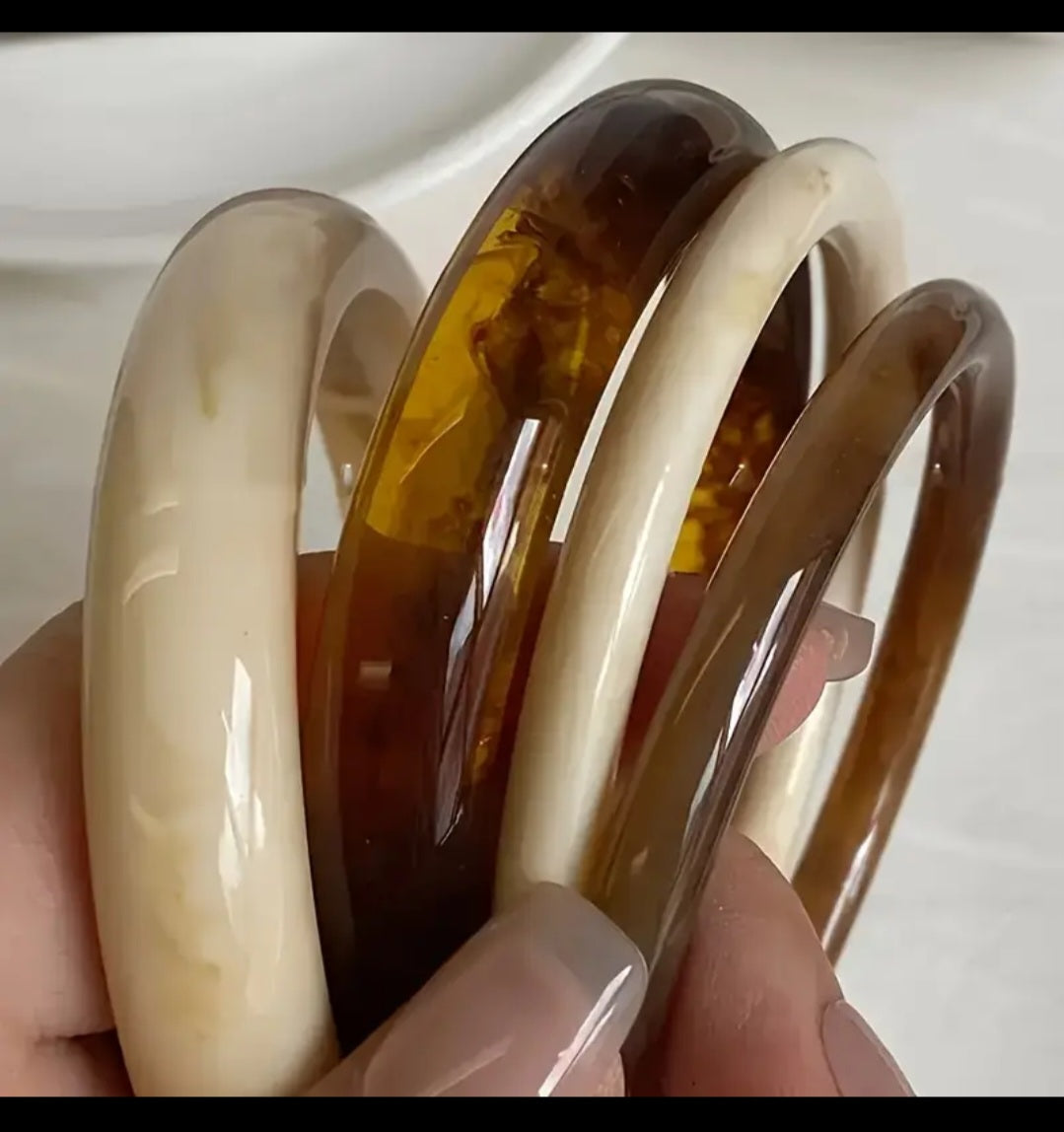 Conjunto de 4 pulseiras acrílicas