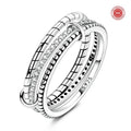 Anel Triplo Estilo Celestial - Joia em Prata de Lei 925 -