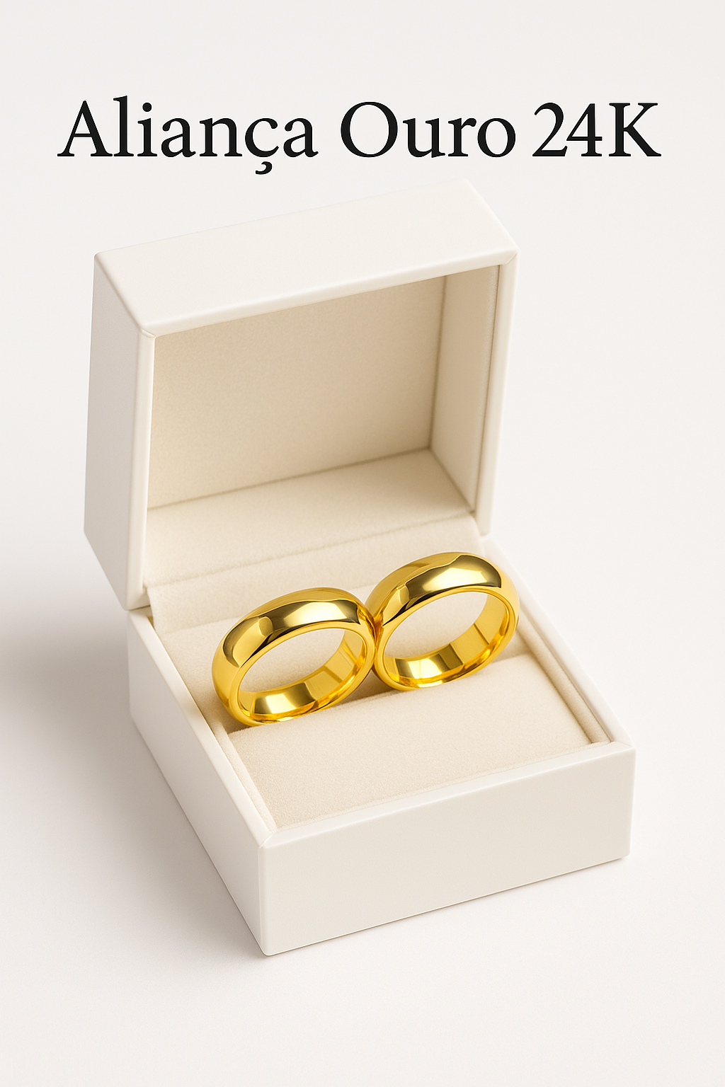 Aliança Ouro 24K Puro – Brilho Intenso e Autenticidade