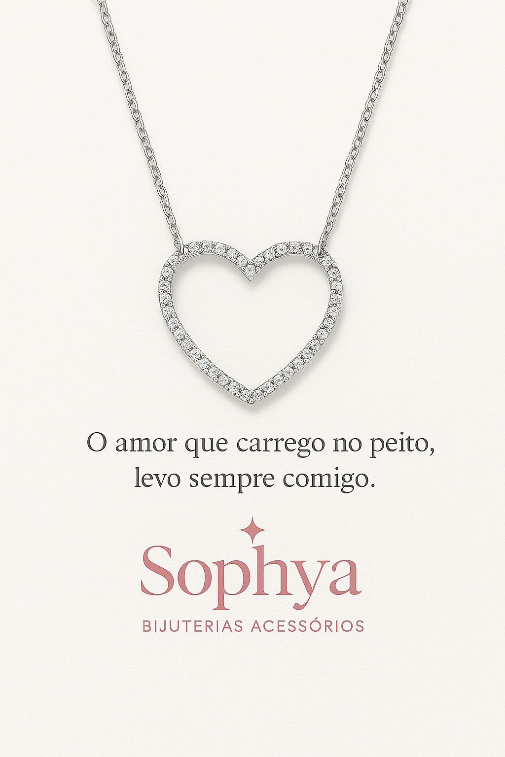 “O amor que carrego no peito, levo sempre comigo.”