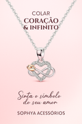 Colar Coração & Infinito – Elegância que simboliza amor eterno