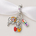 Pingente indiano para pulseira Pandora, Ganesha Namaste Mulher, joia de prata como lembrança cultural de viagem